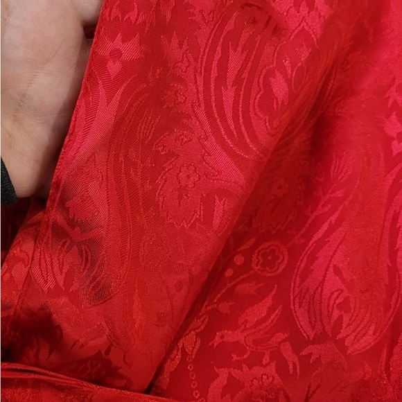 Vintage 80s red and black robe - Picture 5 of 6